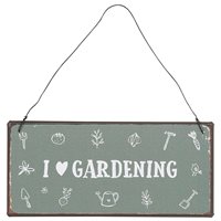 Metallskylt I love gardening