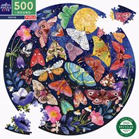Round Puzzle 500 pcs - Moths