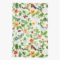 Kitchen towel Birds and Berries, white