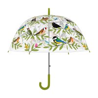 Paraply trädgårdsfåglar transparent