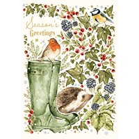 Christmas Card Wellies