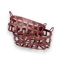 Metal baskets, red
