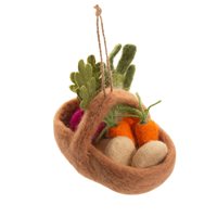 Christmas decorations Vegetable basket felted