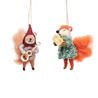 Carolling Fox & Squirrel Felt Decorations