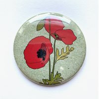 Poppy Flower Pocket Mirror