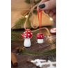Christmas decorations Fly agaric ceramic