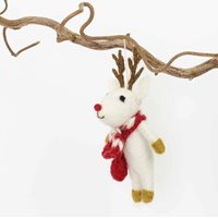 Christmas ornament Rudolf with scarf