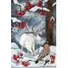 Postcard rowanberry & reindeer