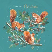 Christmas card Squirrels' Christmas