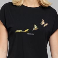 T-shirt Visby butterfly birth lady black