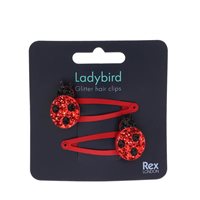 Ladybird glitter hair clips