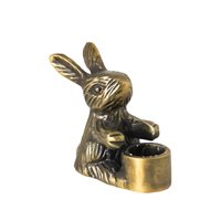 Candlestick Rabbit, brass