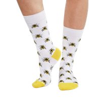Socks bumblebees white