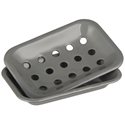 Soap dish 2 parts enamel grey