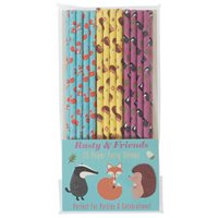 Paper straws - Forest animals