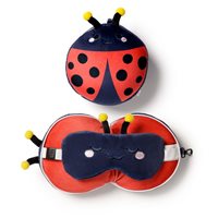 Ladybug travel pillow & eye mask