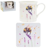 Gift set Mug and coaster – Bees