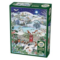 Puzzle Winter night in the village 1000 pieces