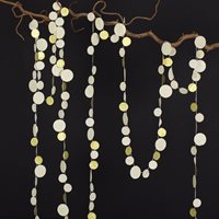 Girlang DOTS ON A STRING vit/guld