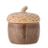 Acorn Jar w/Lid, Brown, Stoneware