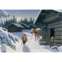 Vykort fjällko