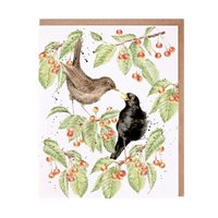 'The Cherry Tree' blackbird card
