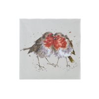 'Snuggled Together' Robin Cocktail Napkins