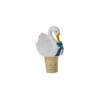 Swan Resin Wine Stopper - White
