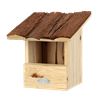Bird house robin bark roof