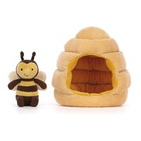 Soft toy bee in hive