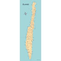 Karta Öland 100x35 cm