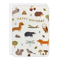 Kort Birthday Woodland