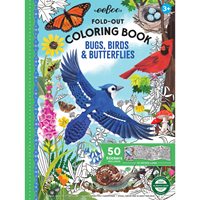 Fold-Out Colouring Book - Bugs, Birds & Butterflies