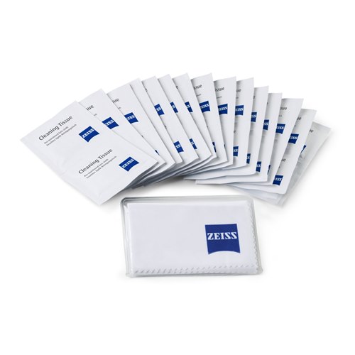 Zeiss disposable wipes + microfiber cloth