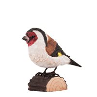 European Goldfinch Wood Carving