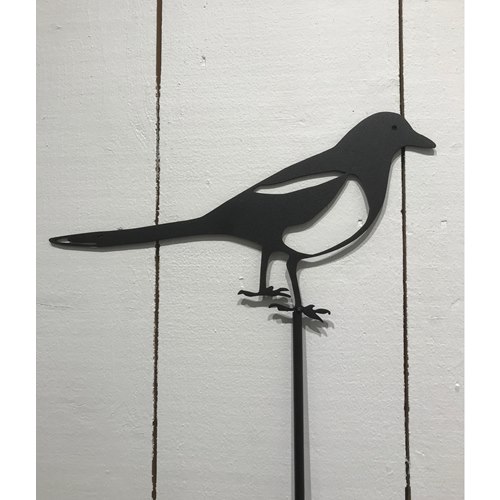 Wrought Iron Magpie on a stick