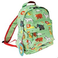 Backpack mini animals green