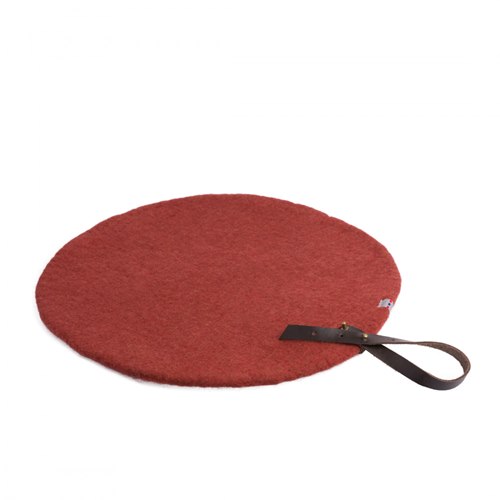 Seat pad dark red 40 cm, wool