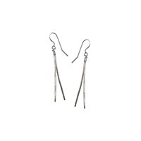 Pine needles earrings, silver