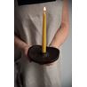 Candlesticks 2 pcs Hand cast beeswax candles