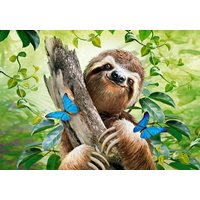 Puzzle with a happy sloth