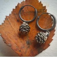 Cone earrings, bronze