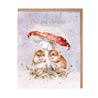 'Mushroom at the inn' mouse Christmas Card