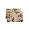 Forest Mushrooms Linen Placemats (set of 2)