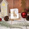 'Golden Hour' Hare Mini Christmas Card