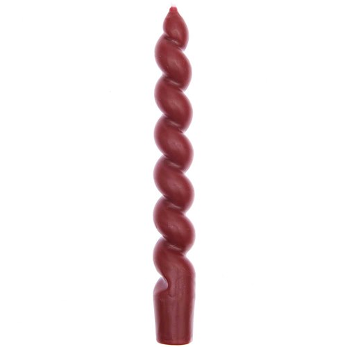 Spiral candle 2,4x18,5cm dark red