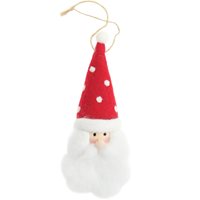 Felt Santa Claus hanger with jute ribbon 16.5 x 7.5 x 4.5 cm