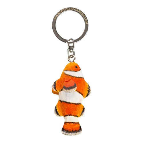 Keyring carved clownfish