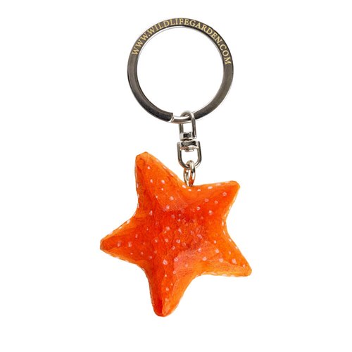 Keyring carved starfish