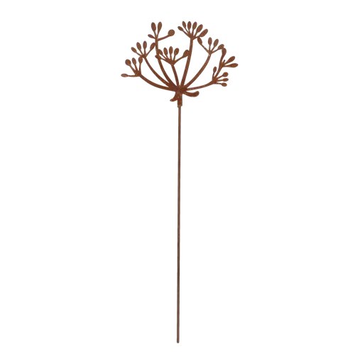 Rust garden stake cow parsley